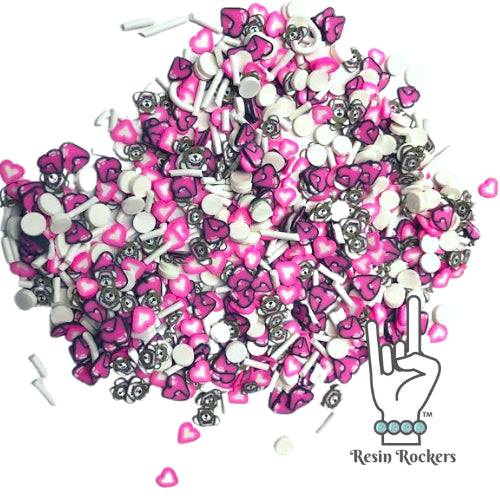 Hearts and Bears Mix Polymer Clay Pieces for Epoxy and UV Resin Art