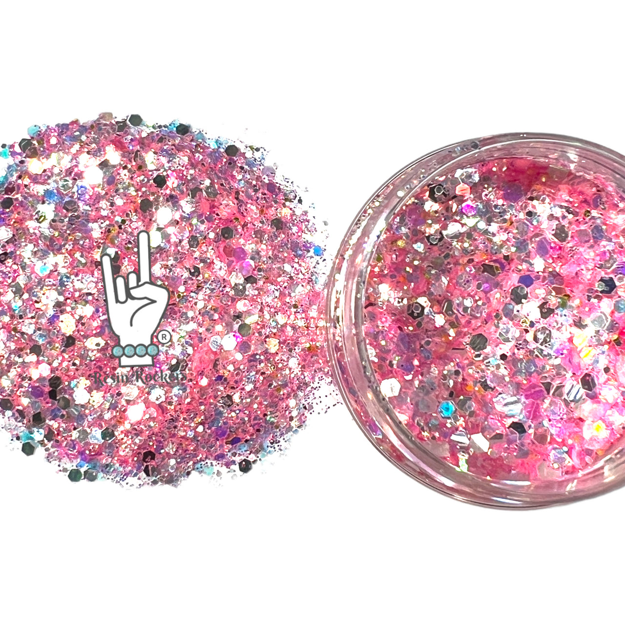 Talk Dirty To Me Resin Rockers Exclusive Glam Metal Pixie for Poxy Chunky Glitter Mix