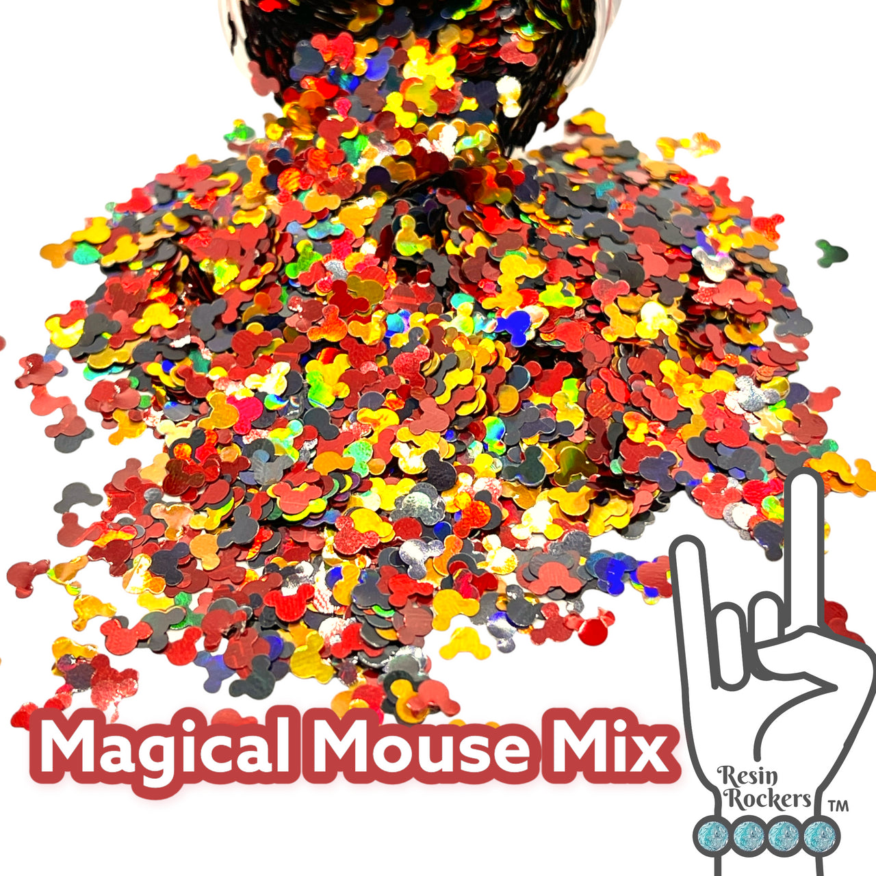 Magical Mouse Mix Holographic Glitter Shape