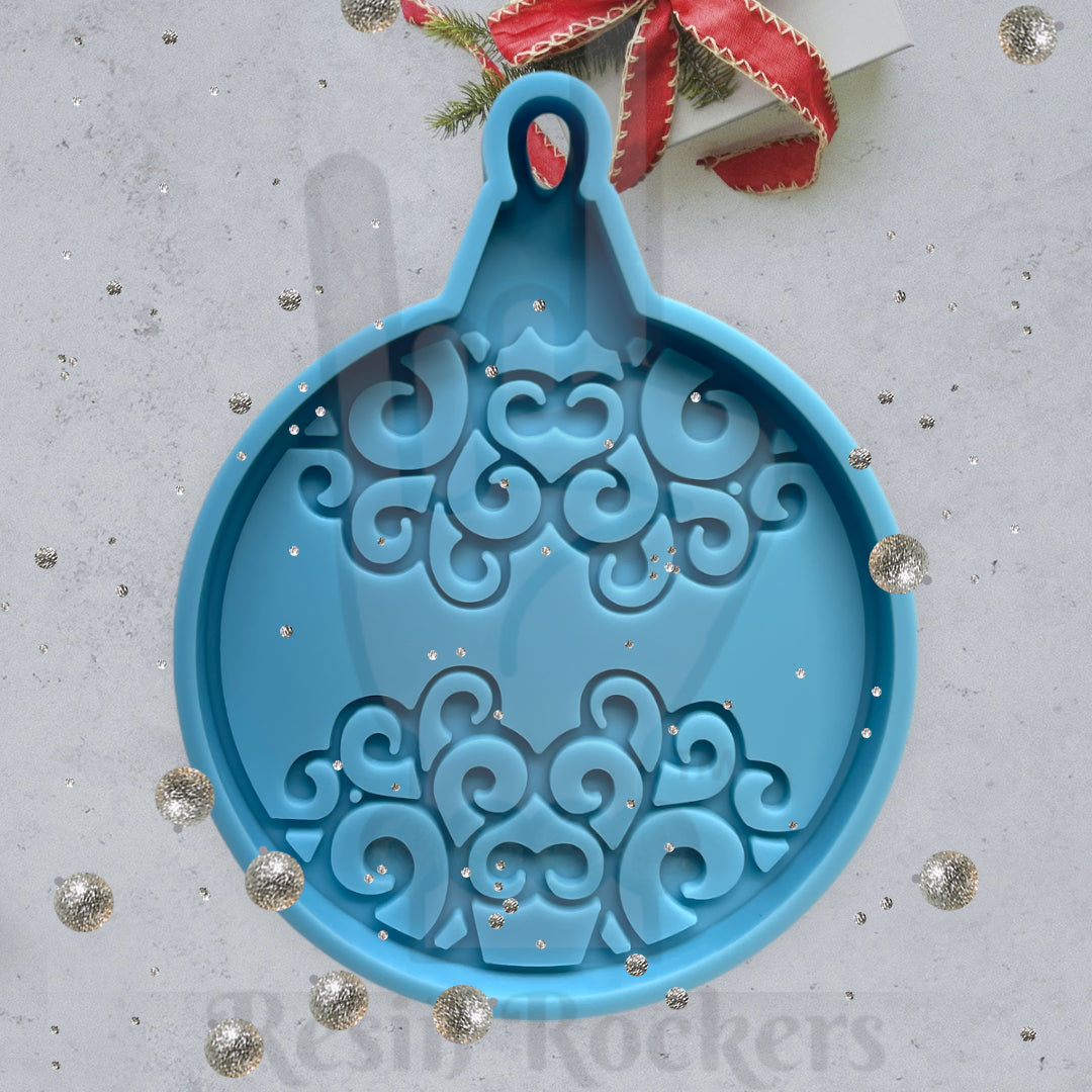 Fancy Globe Ornament Silicone Mold for Epoxy Resin Art