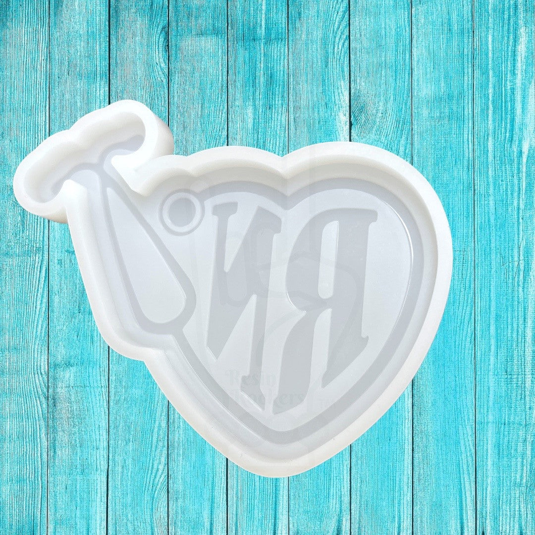 Heart badge reel/ grippy silicone mold, resin mold, Valentine's Day mo –  Easely Mixed Studio, LLC