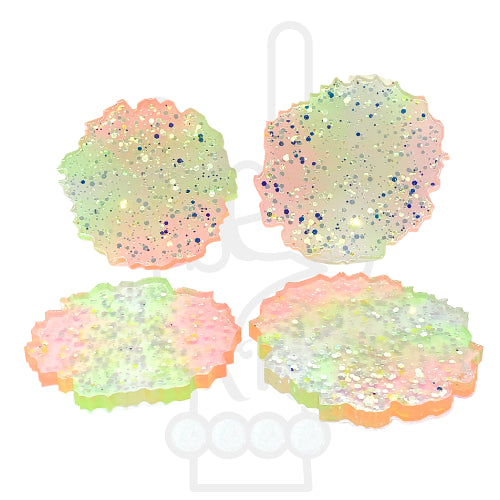 Geode Coaster Mold Set - Coaster Holder with Feet for Epoxy Resin Art