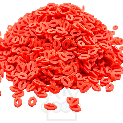 Lips Polymer Clay Pieces for Epoxy and UV Resin Art Red Pink White