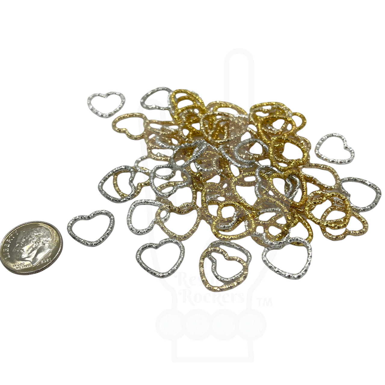 Riveted Jump Ring Shapes for Pen Charms Pack of 50