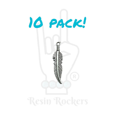 Mini Feather Charm - 10 Pack