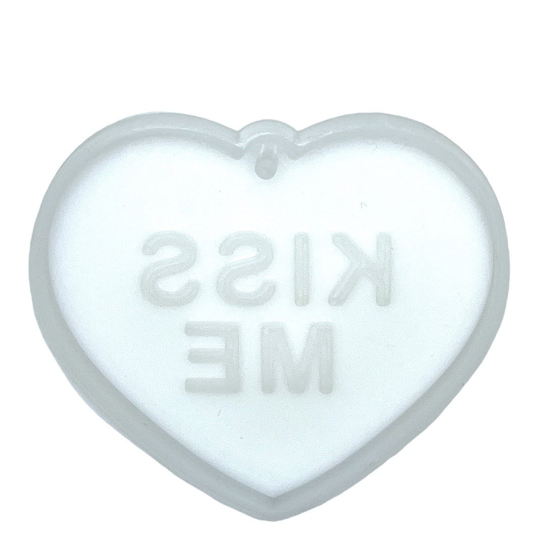 Kiss Me Heart Keychain Silicone Mold for Epoxy Resin Art