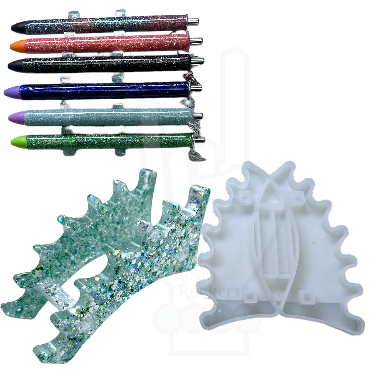 Pen Display Holder and Stand Silicone Mold for Epoxy Resin Art