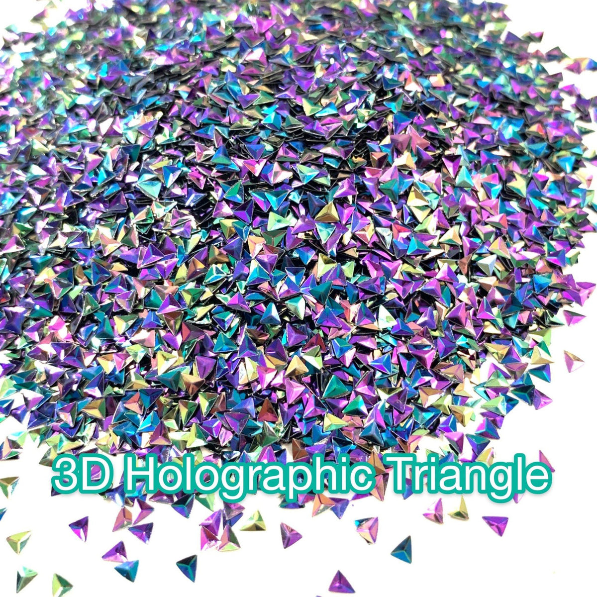 Bermuda&#39;s Triangle 3D Chunky Color Shifting Glitter Shapes for UV and Epoxy Resin Art