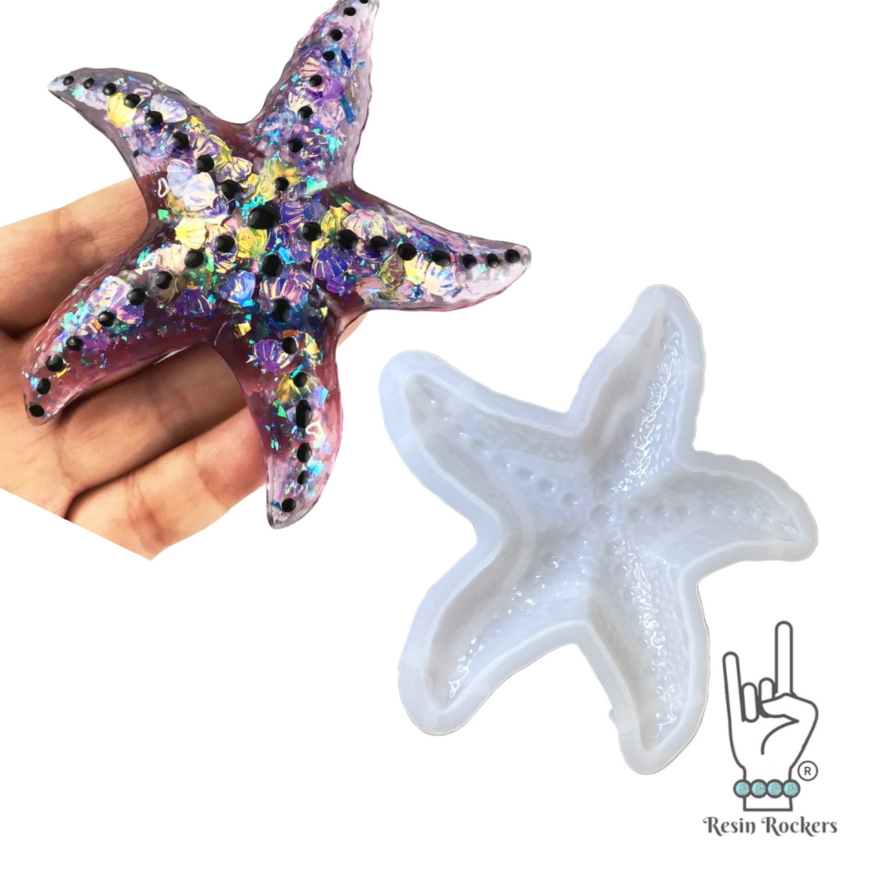 UV Safe Starfish Silicone Mold for UV or Epoxy Resin Art
