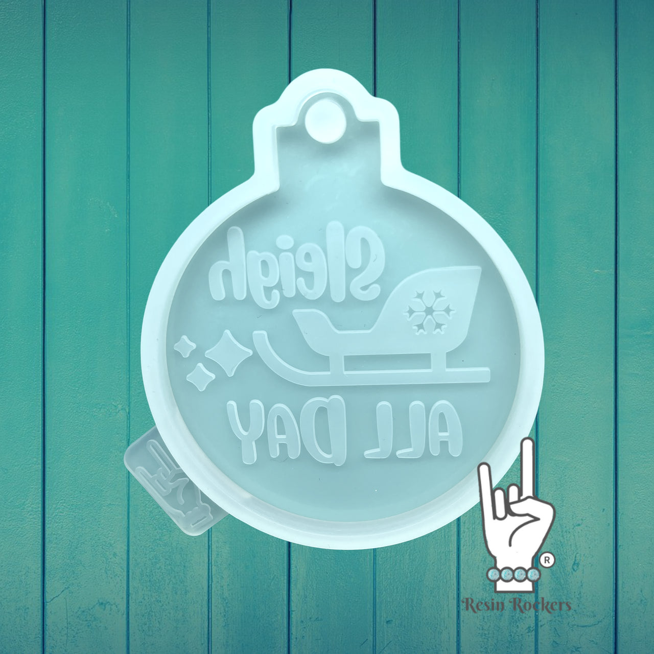 UV Safe Sleigh All Day Resin Rockers Exclusive Ornament Mold for UV and Epoxy Resin Art