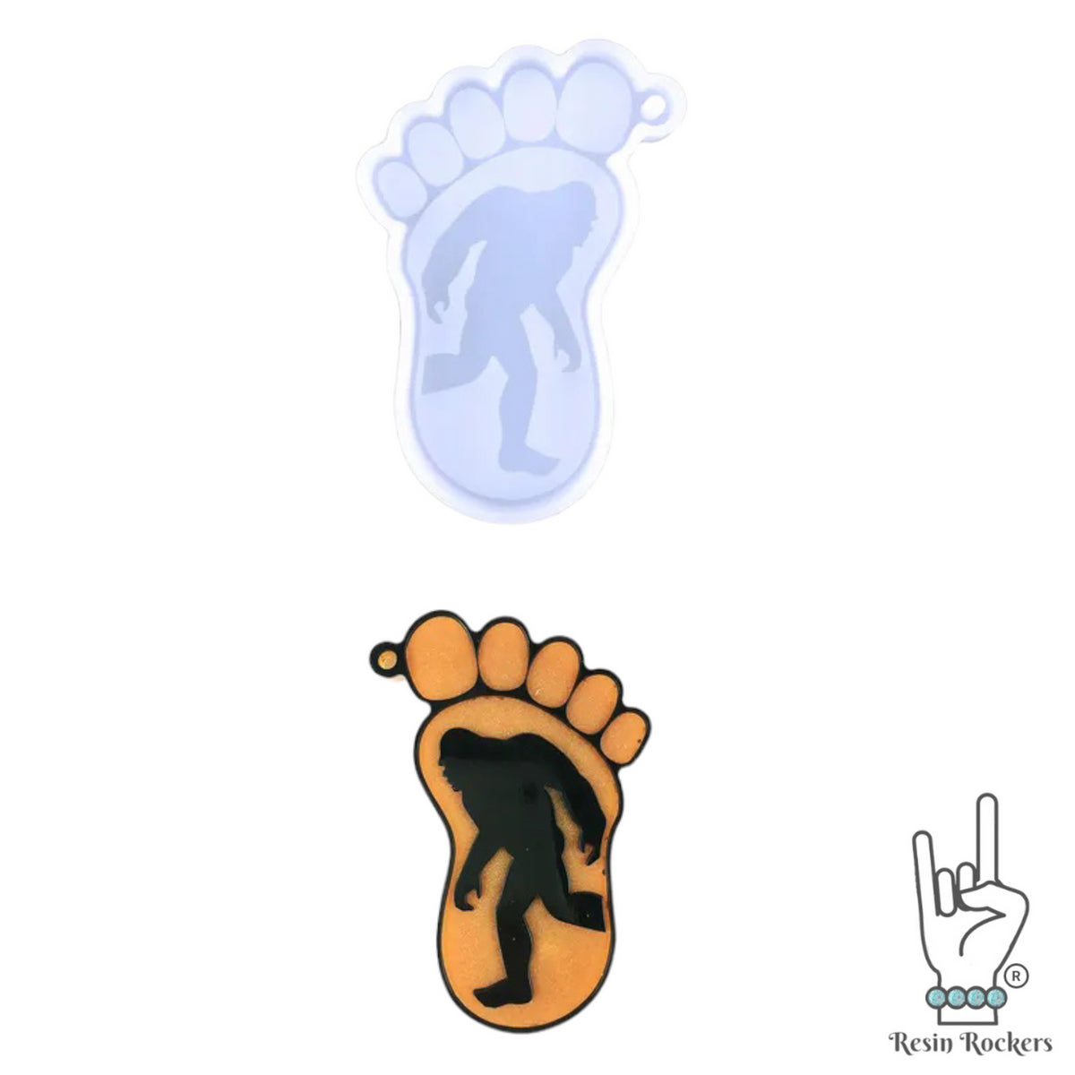 UV Safe Walking Bigfoot Footprint Silicone Mold for UV or Epoxy Resin Art