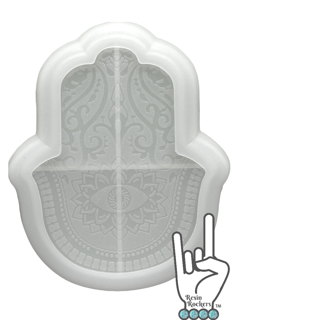 Fancy Mandala Hand Transparent Silicone Mold for Epoxy Resin Art
