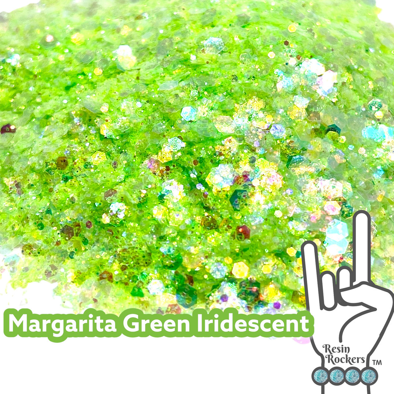 Margarita Green Iridescent Pixie for Poxy Chunky Glitter Mix