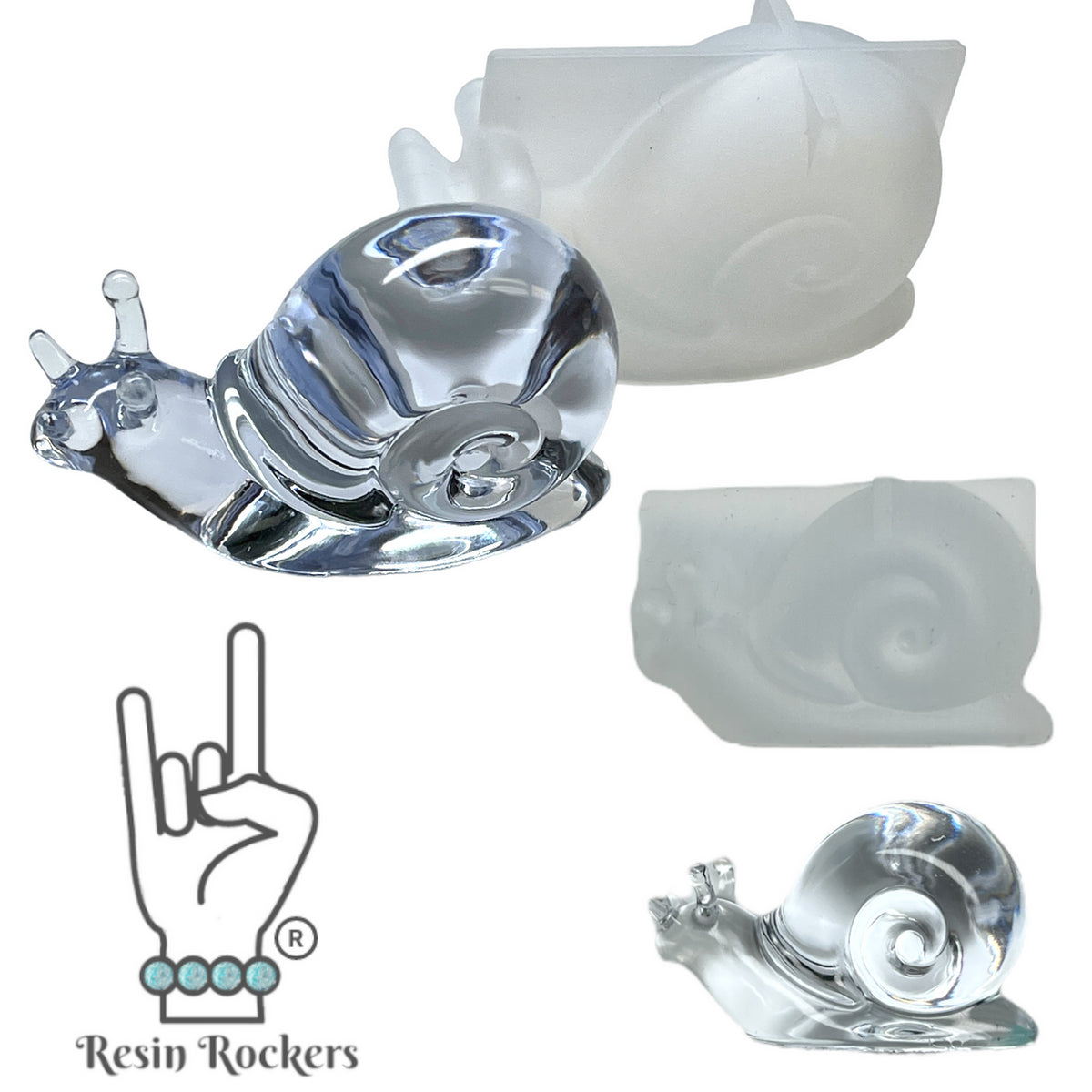 UV Safe 3D Snail Mold for UV and Epoxy Resin Art