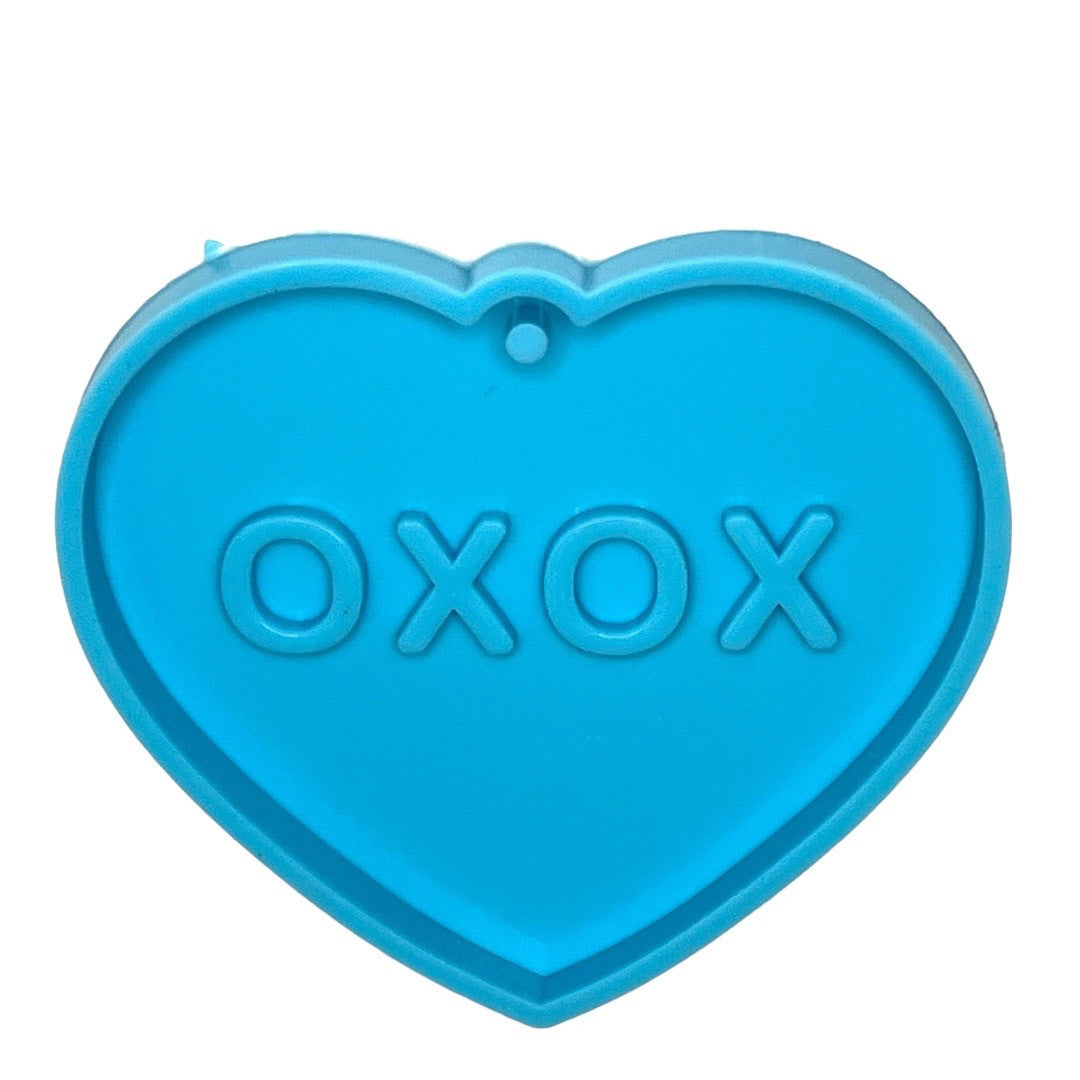XOXO Heart Keychain Silicone Mold for Epoxy Resin Art