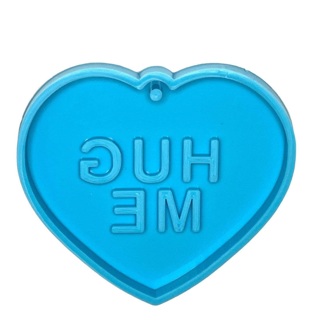 Hug Me Heart Keychain Silicone Mold for Epoxy Resin Art