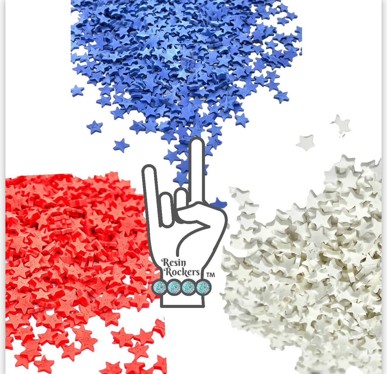 Star Polymer Clay Shapes for Snow Globe and Shaker Filler