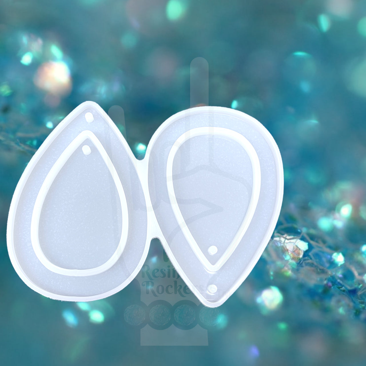 UV Safe Dual Teardrop Dangle Earring Mold for UV and Epoxy Resin Art Jewelry