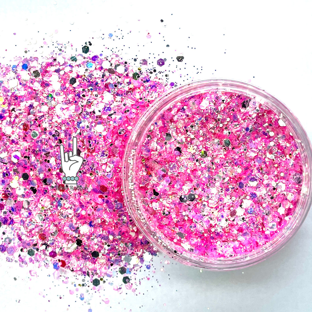 Sweet Child O' Mine Resin Rockers Exclusive Glam Metal Pixie for Poxy Chunky Glitter Mix