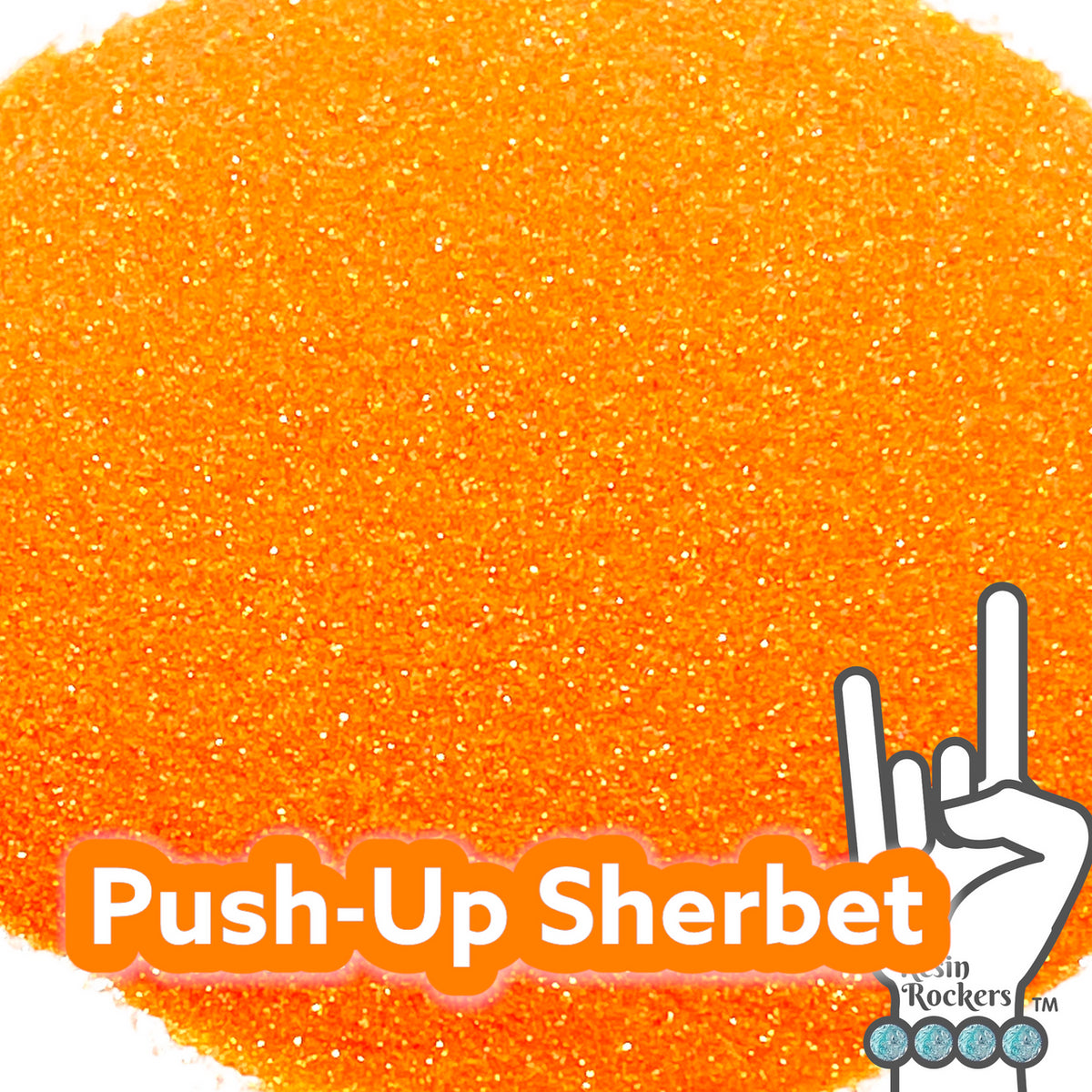 Push-Up Sherbet Fluorescent Orange Iridescent Pixie for Poxy Micro Fine Glitter