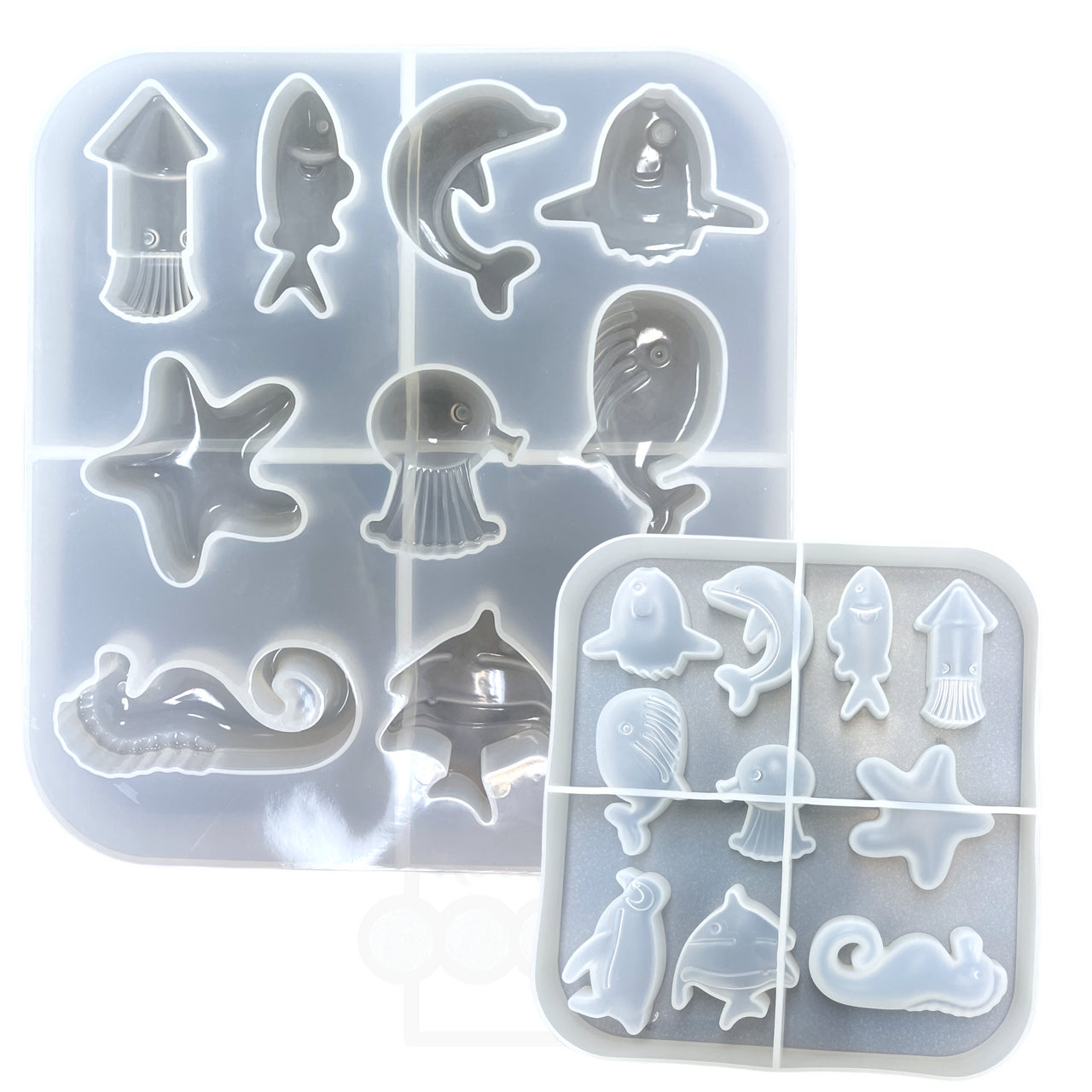 UV Safe Sea Creatures Charm Set Silicone Mold for UV or Epoxy Resin Art