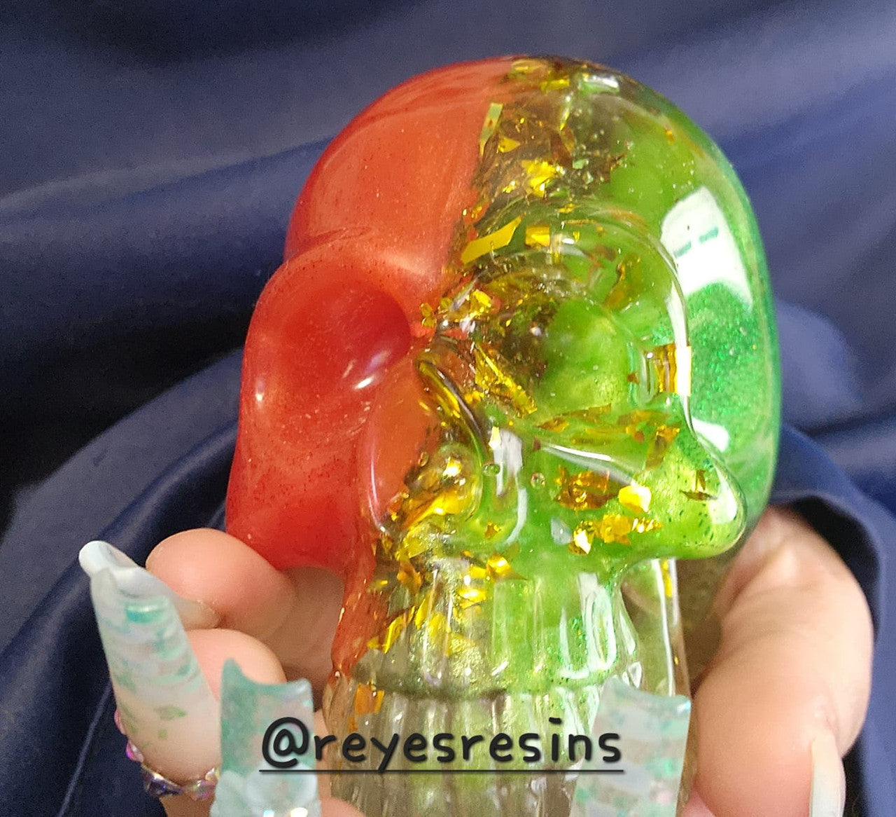 Large Deep Pour 3D Skull Transparent Silicone Mold for Epoxy Resin Art