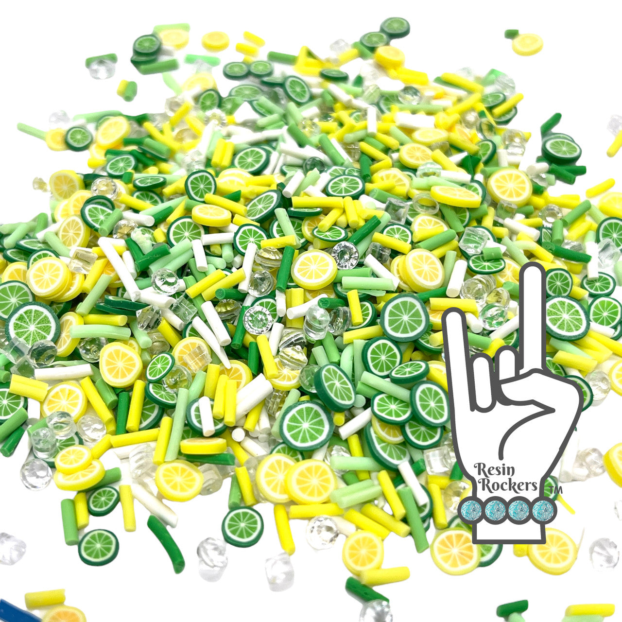 Margarita Lemons Limes & Salt Mega Mix Polymer Clay Snow Globe and Shaker Filler