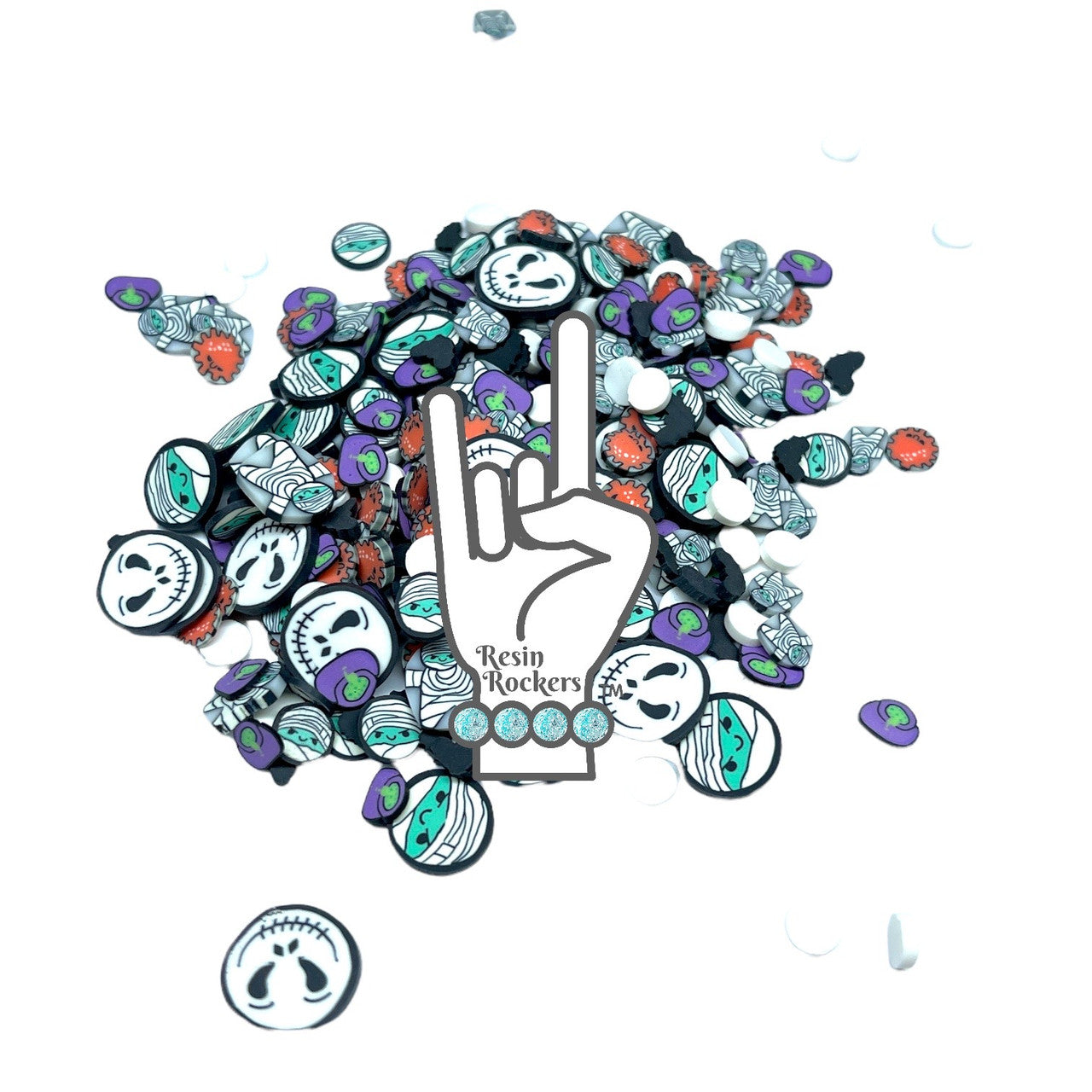 Spooky Halloween Mix Polymer Clay Piece Mix for Epoxy and UV Resin Art