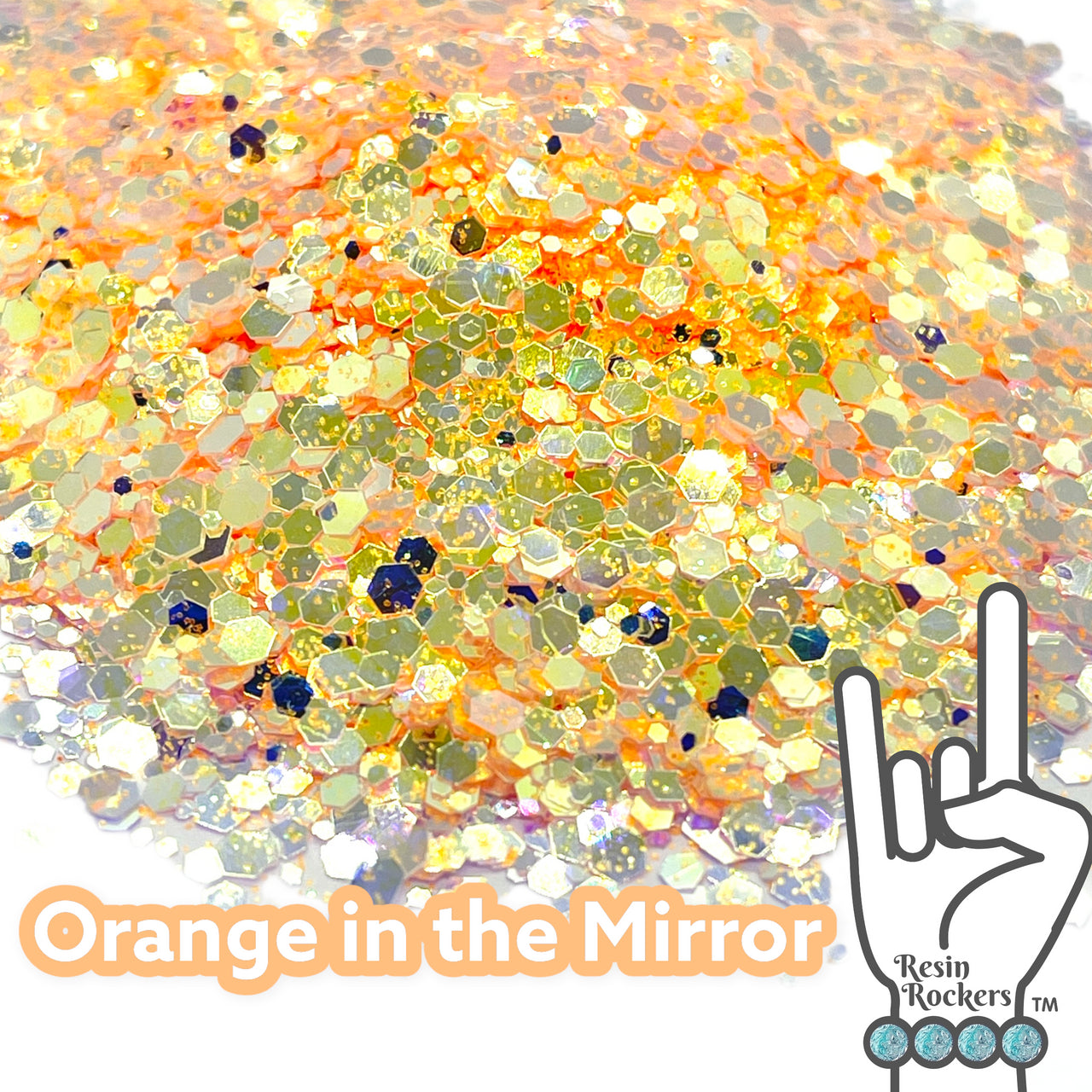 Orange in the Mirror Premium Pixie for Poxy Chunky Glitter Mix