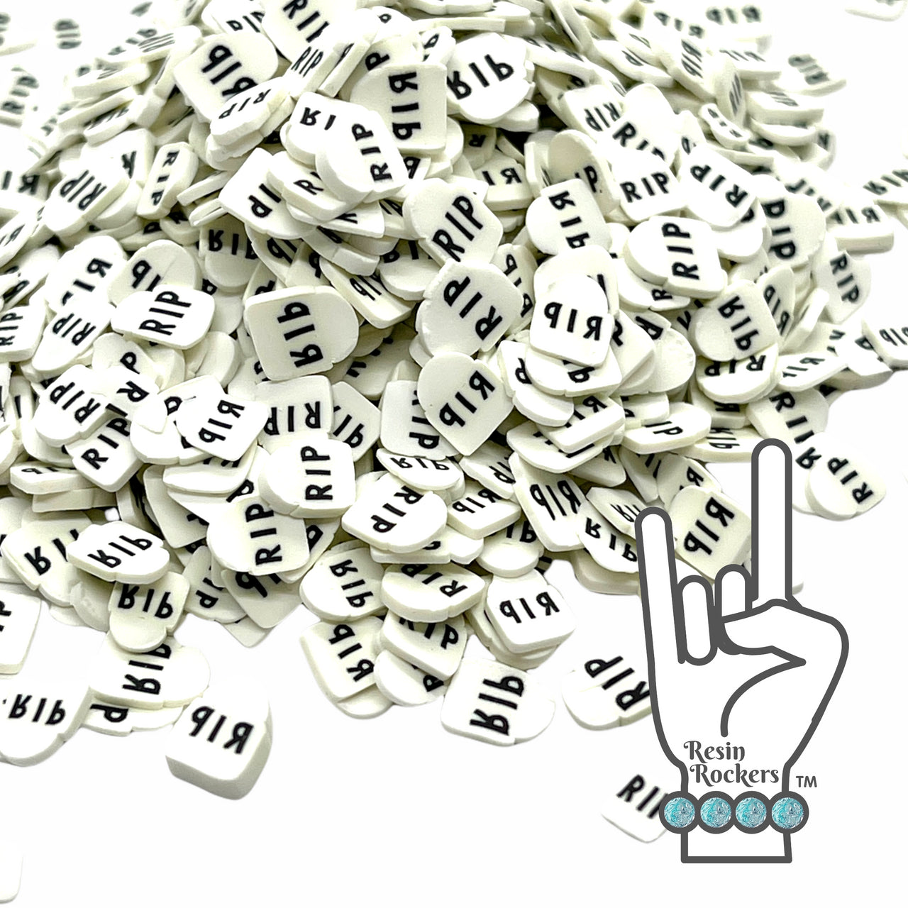 RIP Tombstone Polymer Clay Piece Mix for Epoxy and UV Resin Art