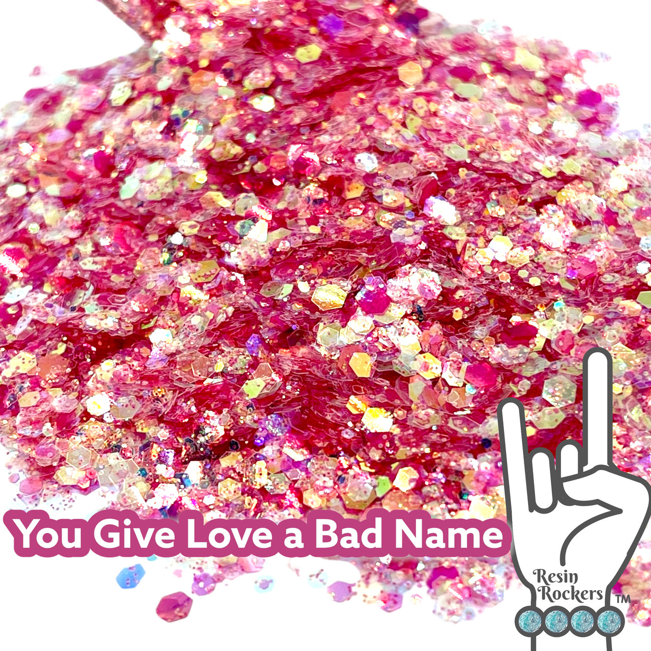 You Give Love a Bad Name Premium Pixie for Poxy Limited Edition Color Shifting Chunky Glitter Mix