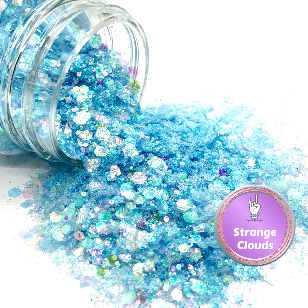 Strange Clouds Blue Iridescent Pixie for Poxy Chunky Glitter Mix - Resin  Rockers