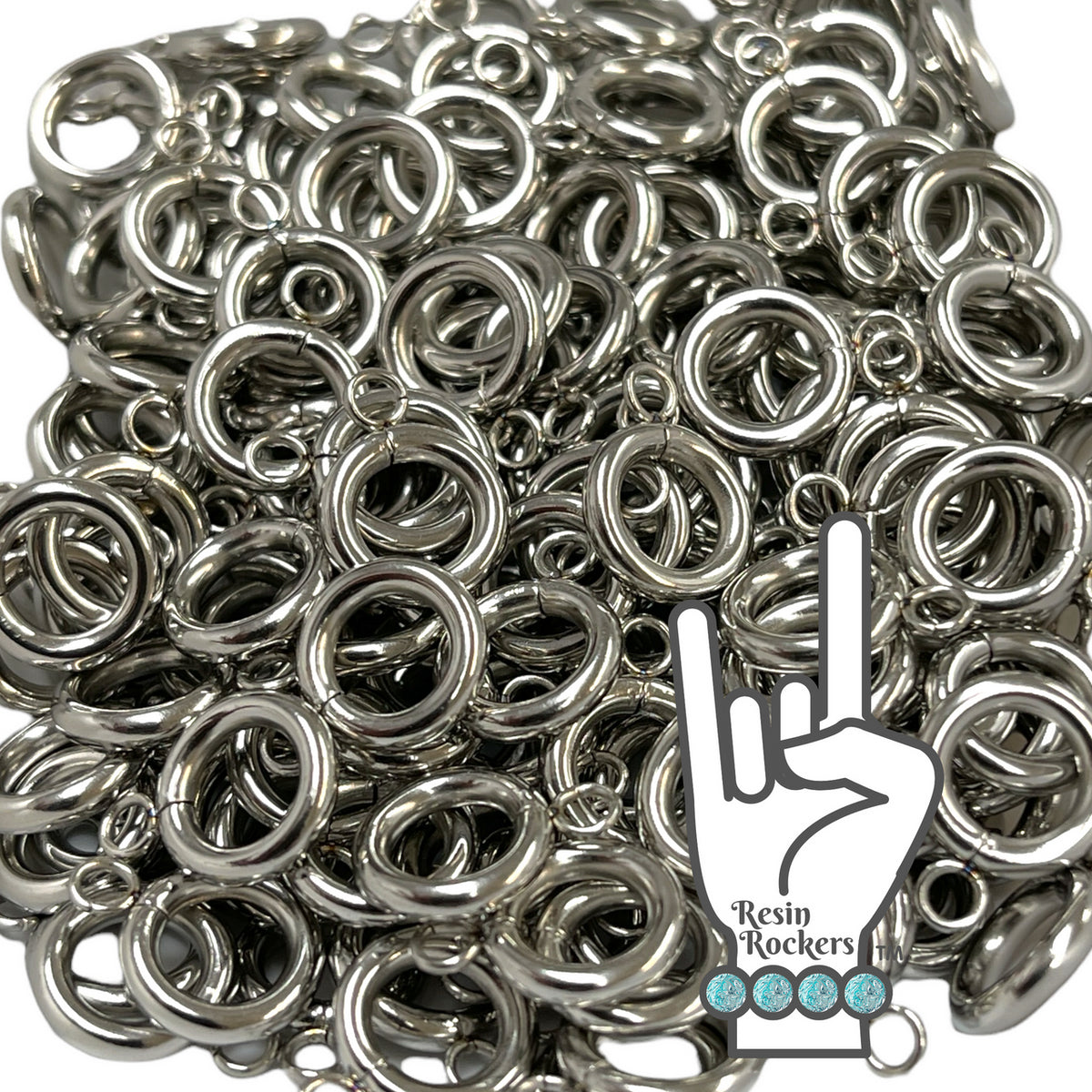 Papermate InkJoy Gel Pen Frustration Free Pen Charm Attachment Rings Plated Stainless Steel 25 Pack