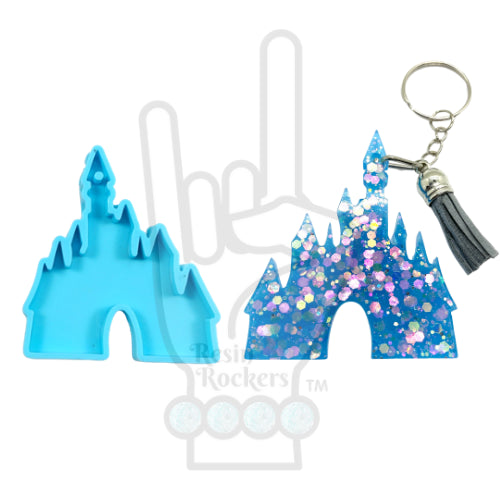 Castle Keychain Silicone Mold for Epoxy Resin Art