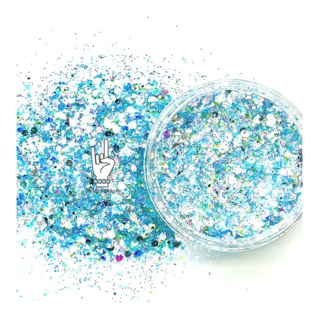 Unskinny Bop Resin Rockers Exclusive Glam Metal Pixie for Poxy Chunky Glitter Mix