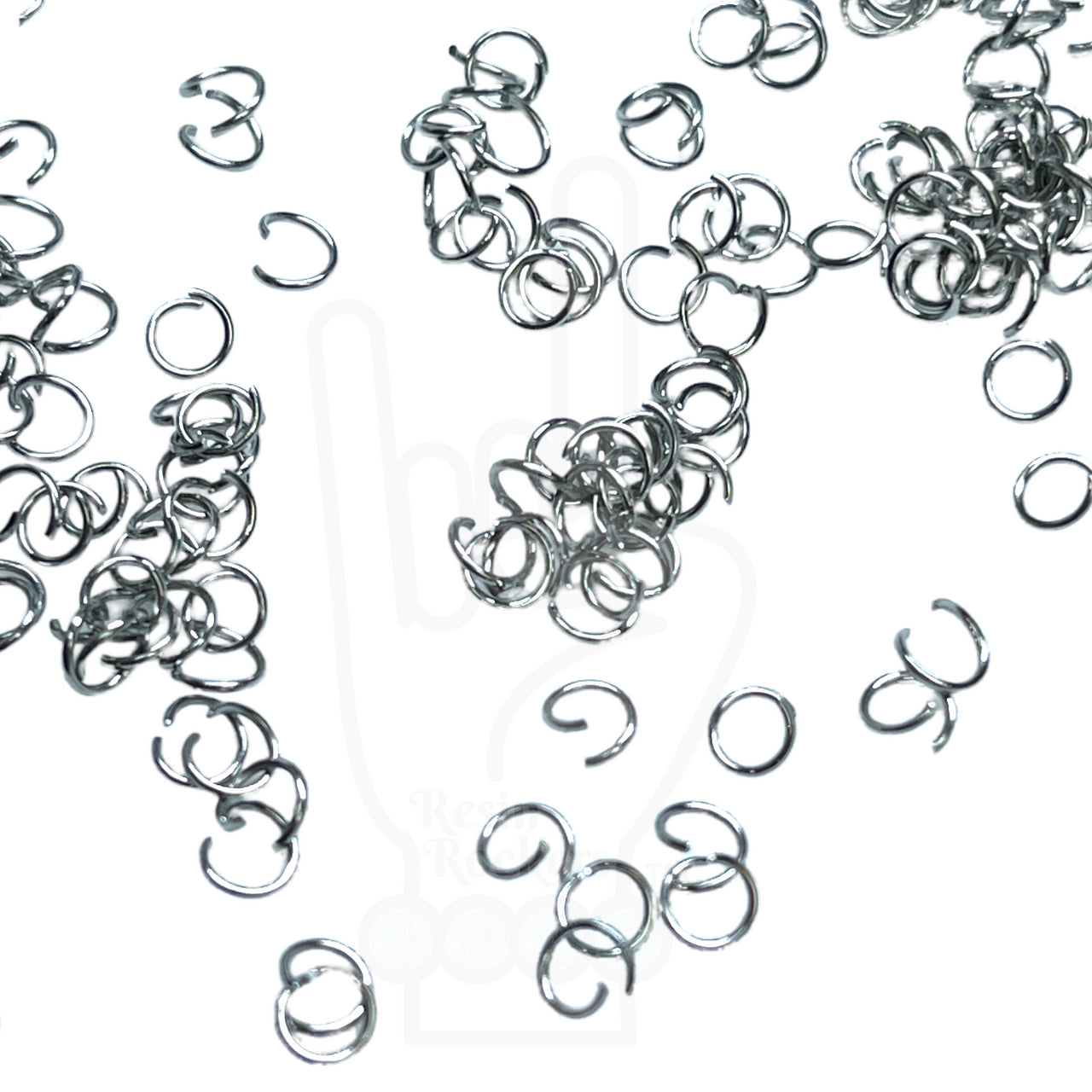 Mini Open Stainless Steel Jump Ring Shapes for Pen Charms (approx. 100)