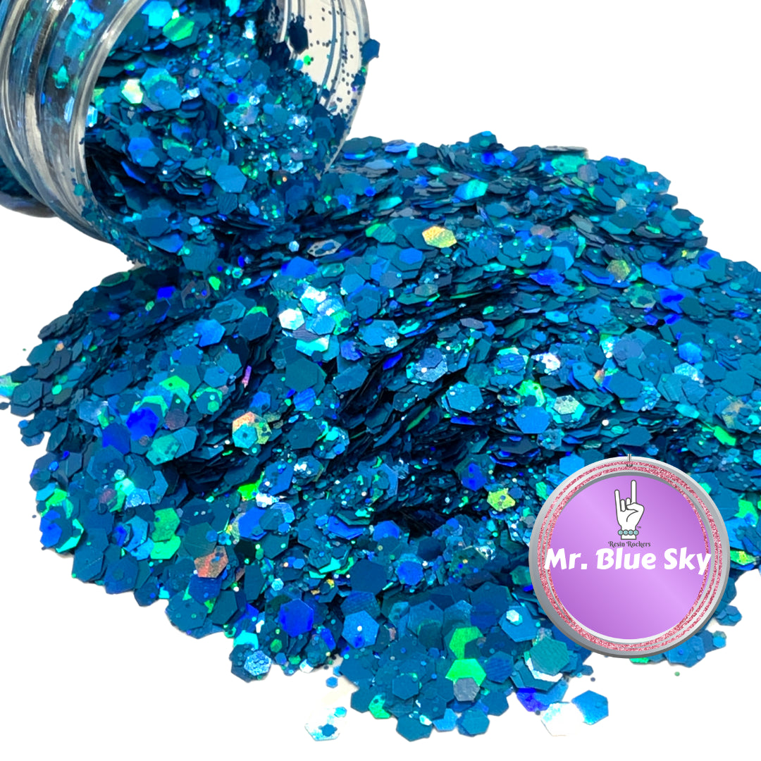 Mr. Blue Sky Holographic Pixie for Poxy Chunky Glitter Mix