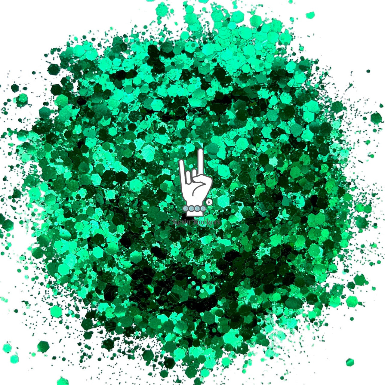 Green Tamborine Metallic Pixie for Poxy Chunky Glitter Mix