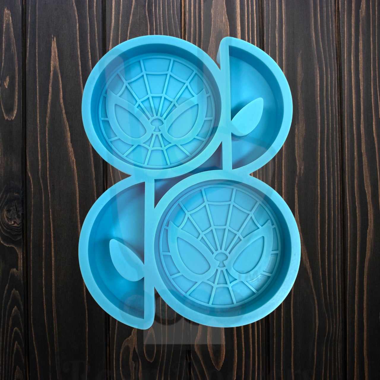 Spiderman Inspired Shield Straw Topper Silicone Mold for Epoxy Resin Art