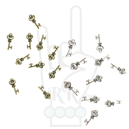 Mini Metal Skeleton Key Inclusions (10 Pack)