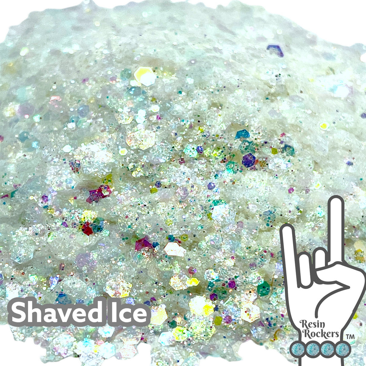 Shaved Ice Iridescent Pixie for Poxy Chunky Glitter Mix
