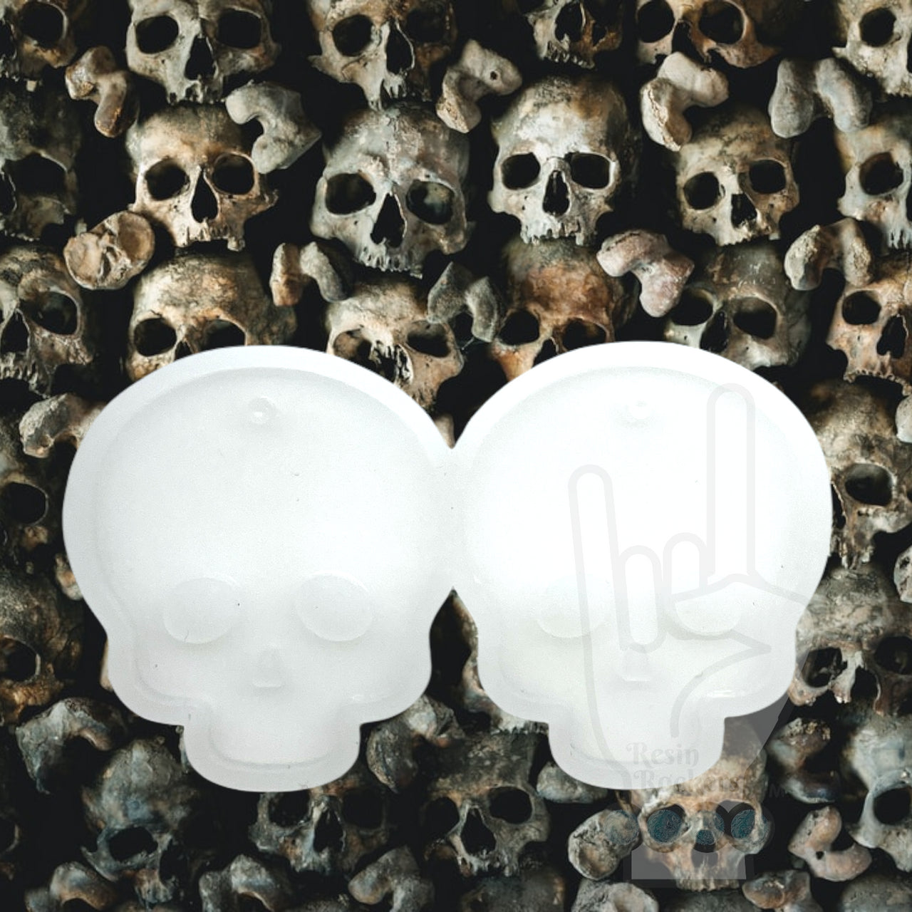 UV Safe Skull Dangle Earring Mold for UV and Epoxy Resin Art