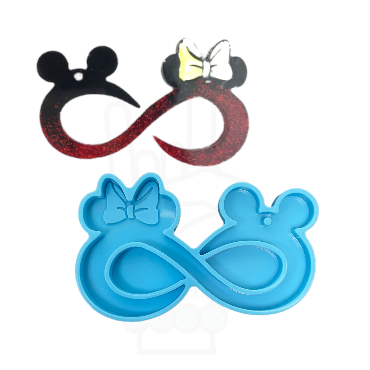 Mr. & Mrs. Mouse Infinity Keychain Silicone Mold for Epoxy Resin Art