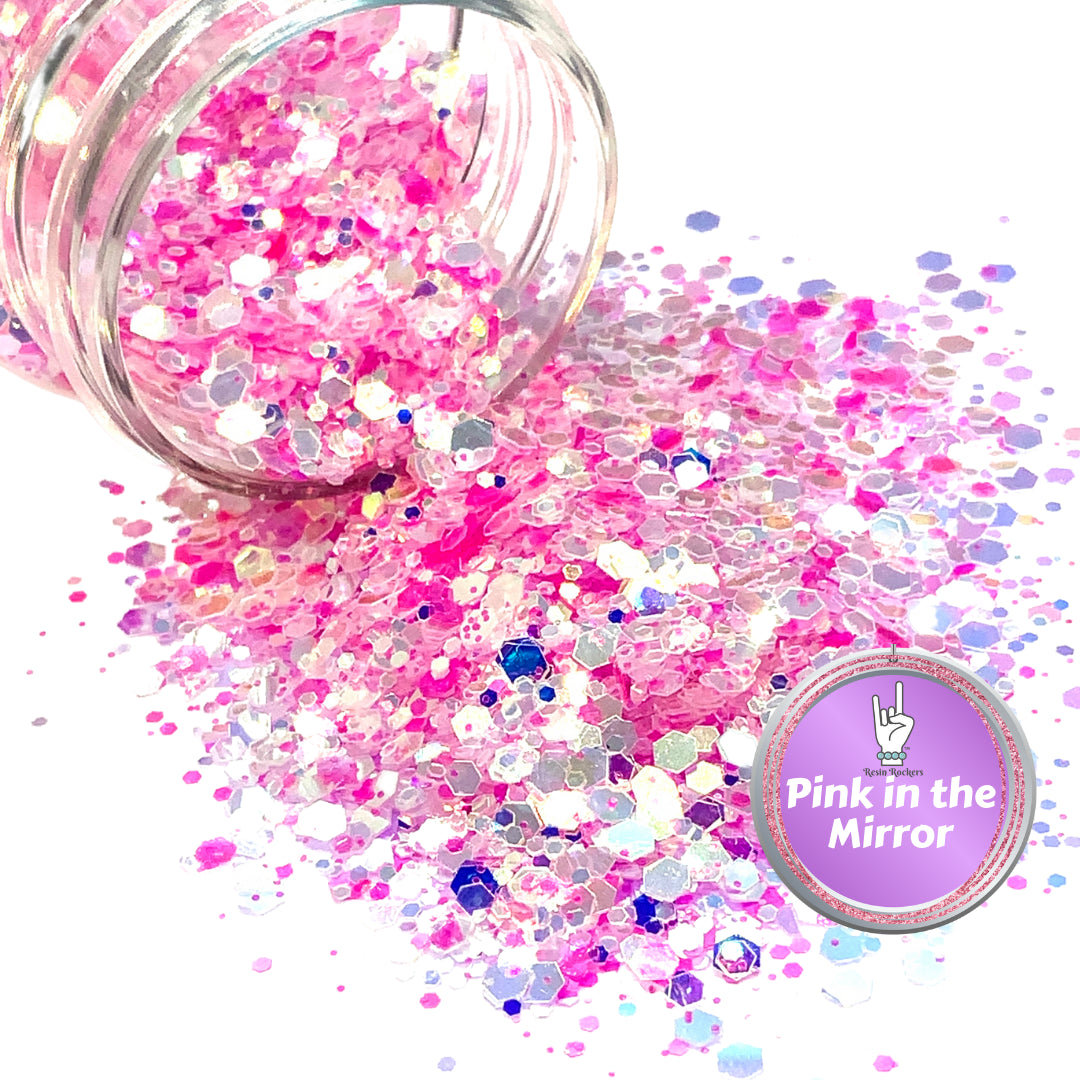 Pink in the Mirror Premium Pixie for Poxy Chunky Glitter Mix