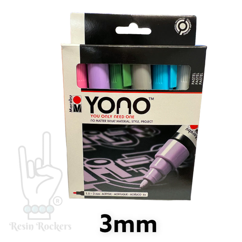 Marabu YONO Pastel Colors 3mm Acrylic Paint Marker Set