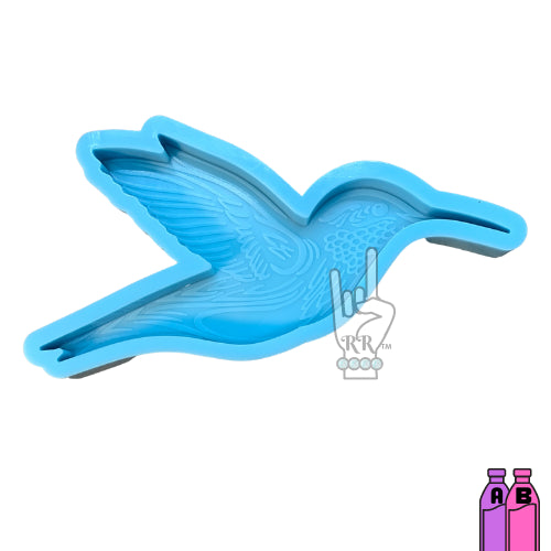 Hummingbird Silicone Etched Silicone Mold for Epoxy Resin Art