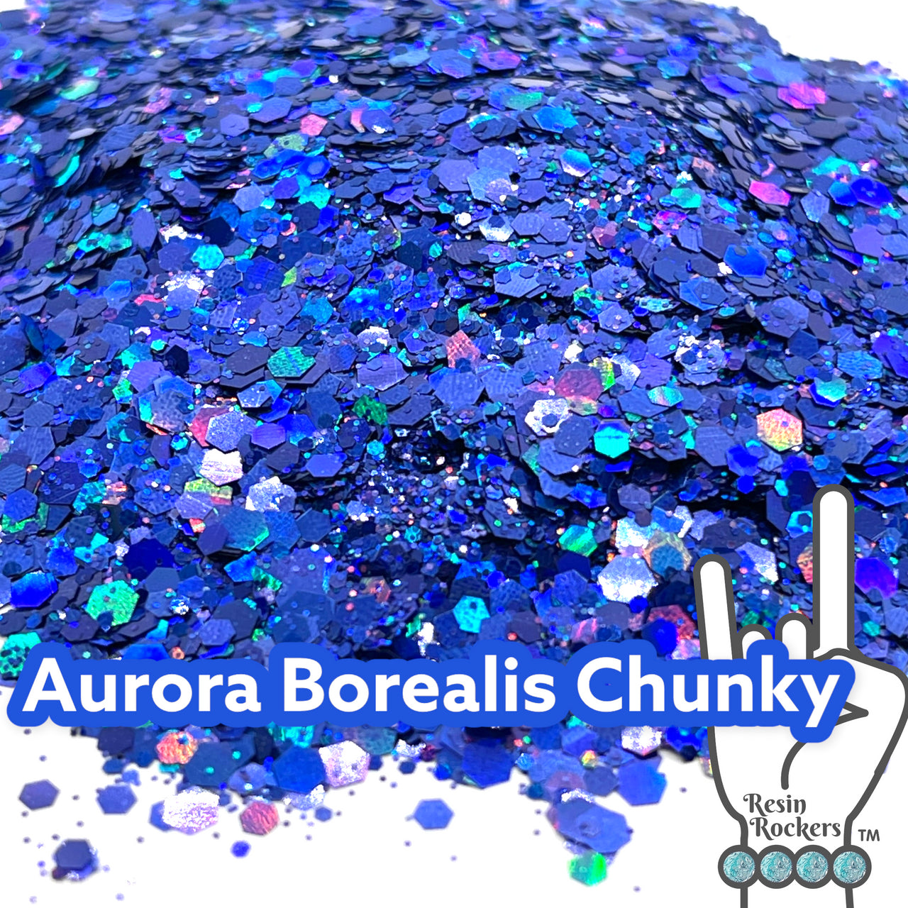 Aurora Borealis Holographic Pixie for Poxy Chunky Glitter Mix