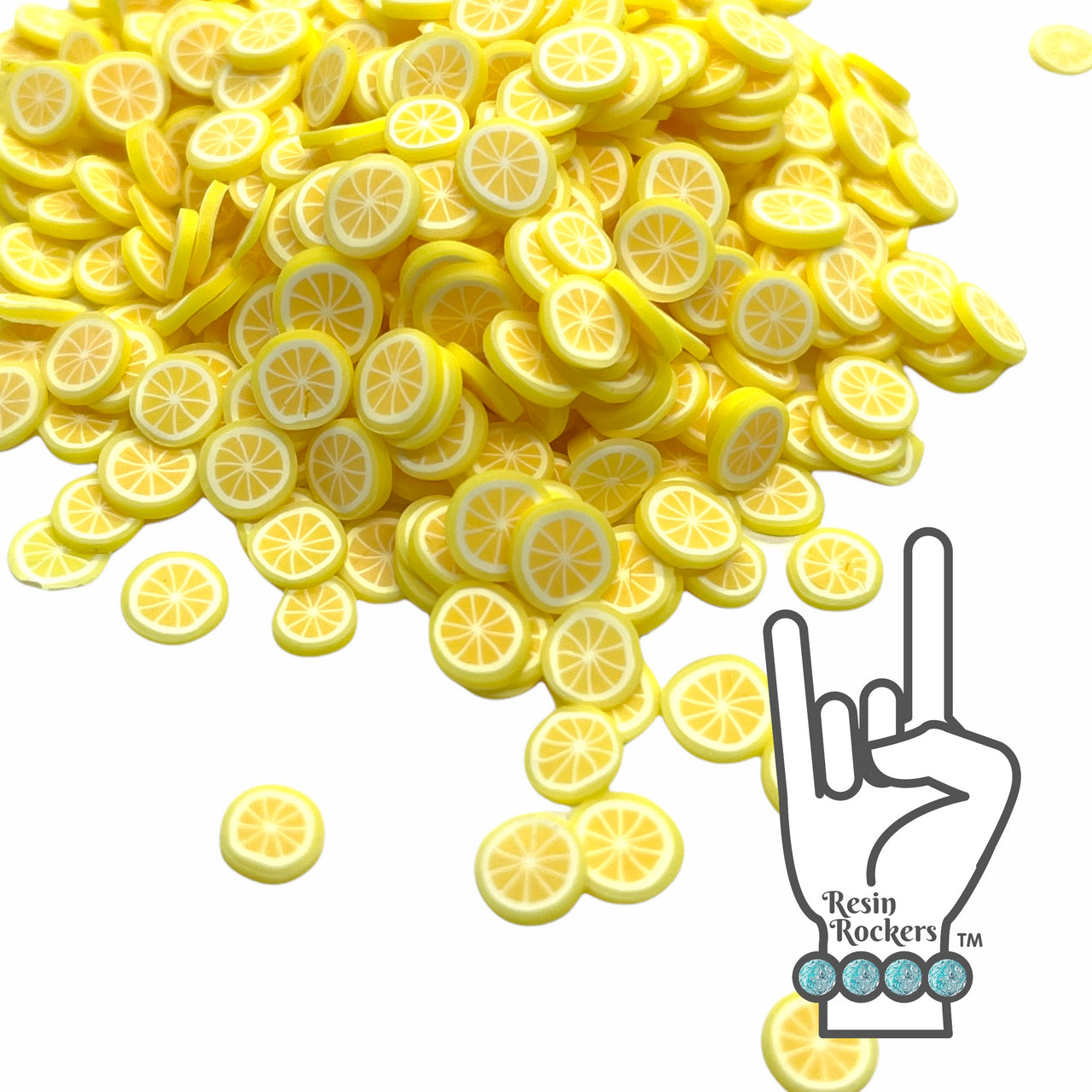 Lemon Slice Polymer Clay Pieces for Epoxy and UV Resin Art