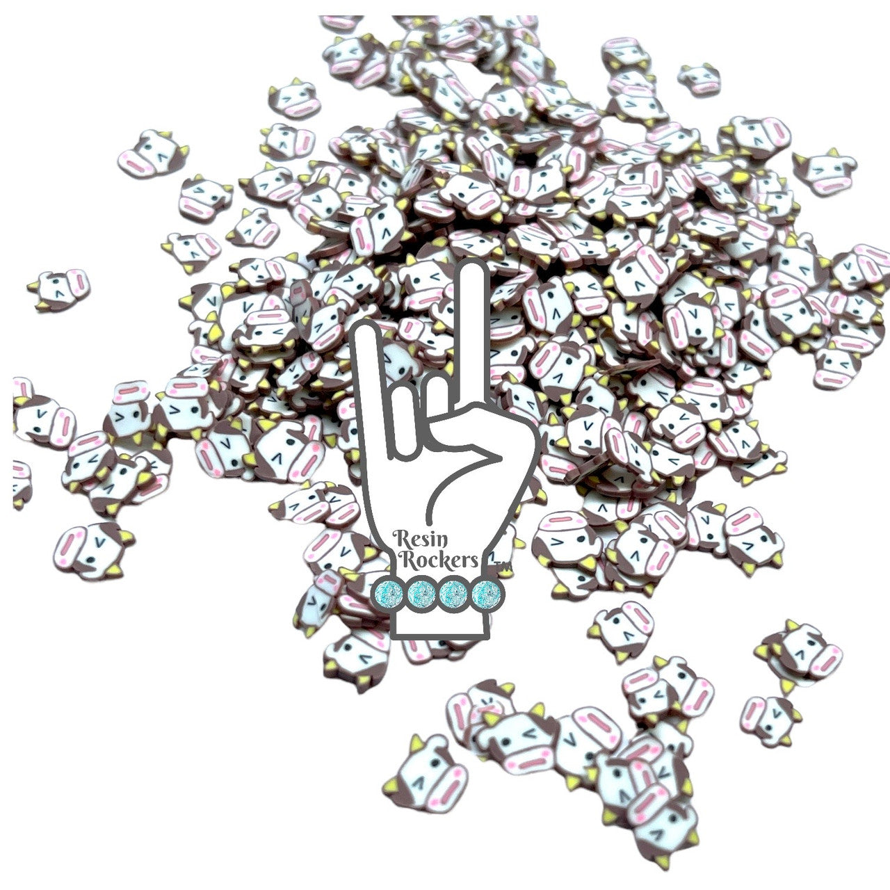 Cow Polymer Clay Pieces for Epoxy and UV Resin Art