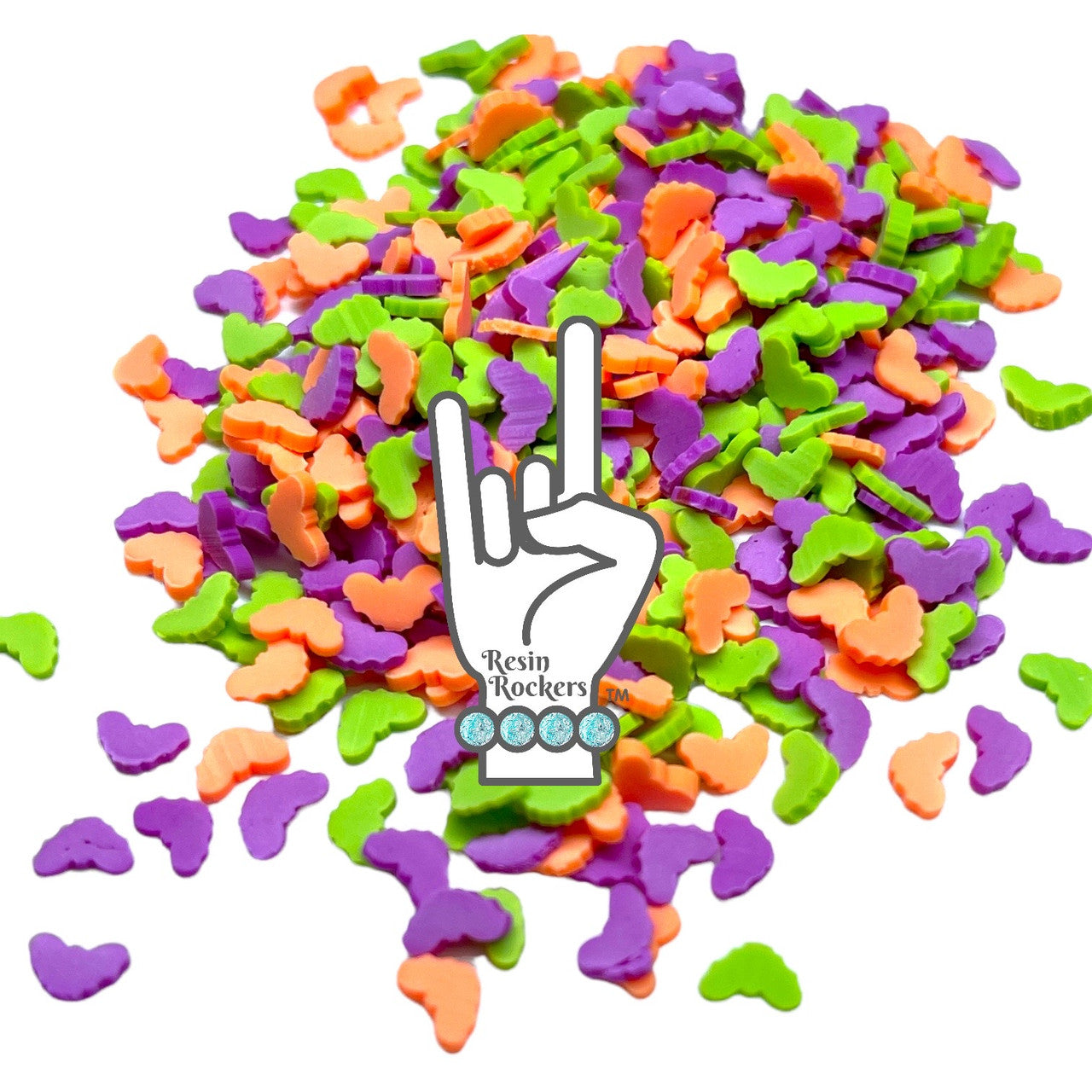 Halloween Mouse Head Bats Polymer Clay Pieces for Epoxy and UV Resin Art